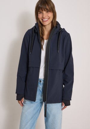 Cecil, SOFTSHELL JACKE MIT ABNEHMBARER KAPUZE - Veste softshell - dark navy blue