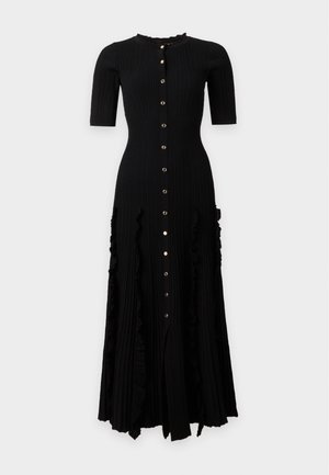 sandro, ROBE MIDI A COTES MANCHES BALLON - Φόρεμα ημέρας - noir