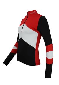 Peak Mountain TECHNIQUE ATHOS - T-shirt à manches longues - noir rouge