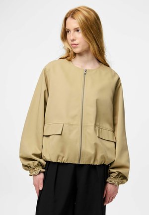 Pieces PCBERIT BALLOON - Chaqueta fina - travertine