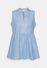 Selecionado, cloud dancer stripes/medium denim blue