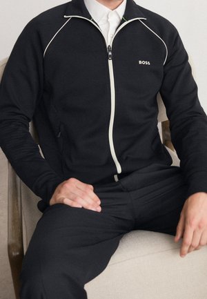 Sweater met rits - black