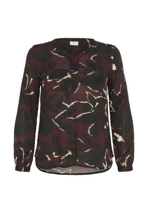Kaffe Curve PRINTED - Bluse - windsor wine/black flower