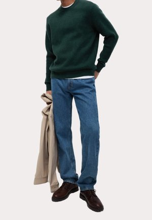 Stickad tröja - mottled green