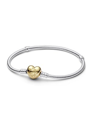 HEART CLASP SNAKE - Bracelet - sterling silver and gold plated