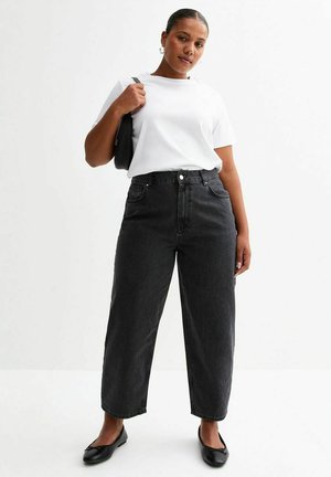 New Look ANKLE GRAZER BARREL LEG - Straight leg jeans - black