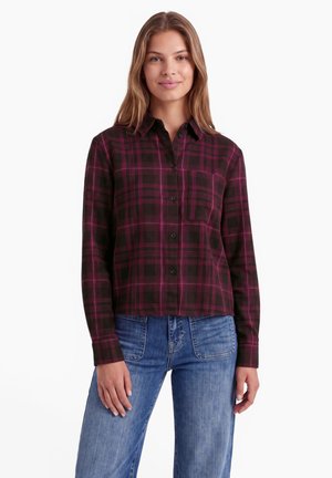 Street One Studio, LANGARM HEMDBLUSE MIT KAROMUSTER - Chemisier - russet red