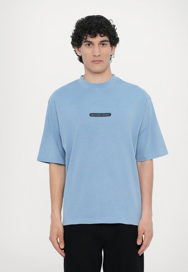 GARMENT DYE LOOGO TEE - Print T-shirt - chambray