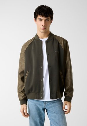 VARSITY - Kunstlederjacke - olivgrün