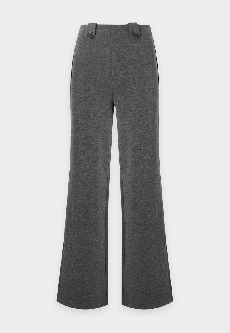 Anna Field by Zalando STRAIGHT LEG TROUSERS - Trousers - mottled dark ...