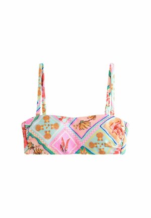 REGULAR FIT - BANDEAU - Bikini pezzo sopra - pink orange tile