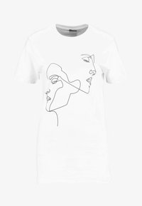 Merchcode LADIES ONE LINE TEE T shirts med print white Merchcode LADIES ONE LINE TEE - T-shirts med print - white