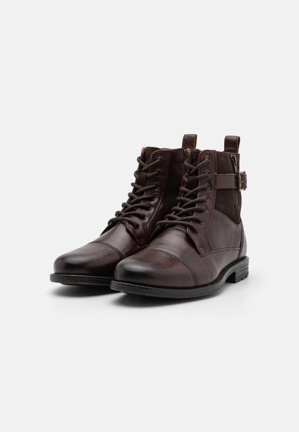 LEATHER - Lace-up ankle boots - cognac3