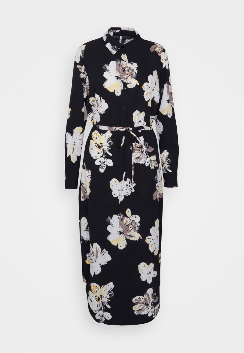 JDY JDYSORO MIDI SHIRT DRESS - Paitamekko - black/whitecap gray