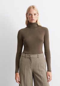 Marc O'Polo LONGSLEEVE STRUCTURE - Strickpullover - pure brown