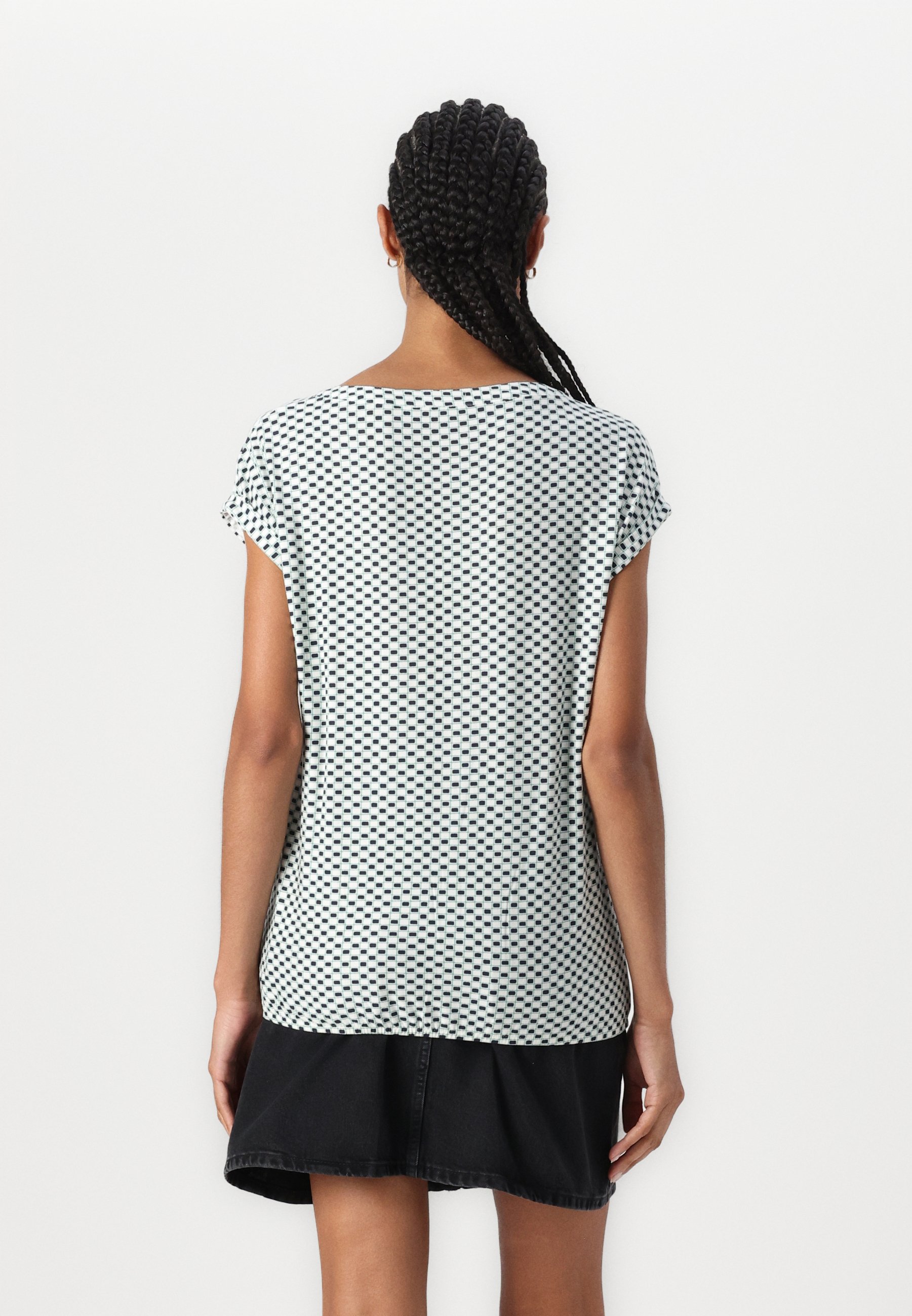 売れ筋商品|||トムテイラー Tシャツ レディース トップス ALL OVER PRINTED V NECK - Print T-shirt - green/white TOM TAILOR ALL OVER PRINTED V NECK - T-shirt con stampa