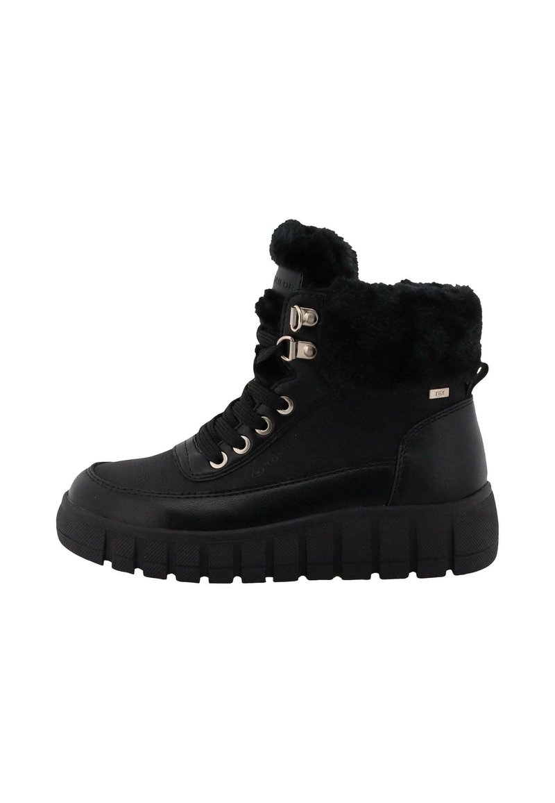 TOM TAILOR Bottines à lacets - black