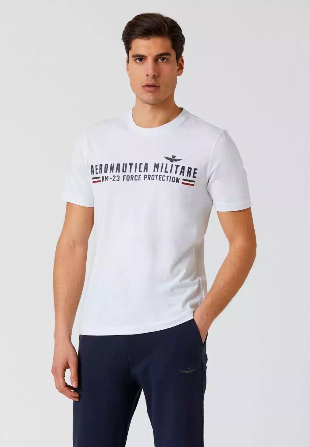 AERONAUTICA MILITARE FRECCE T-shirt basic bianco
