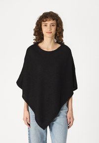 VILA VICILLO O-NECK PONCHO - Skraistė - black