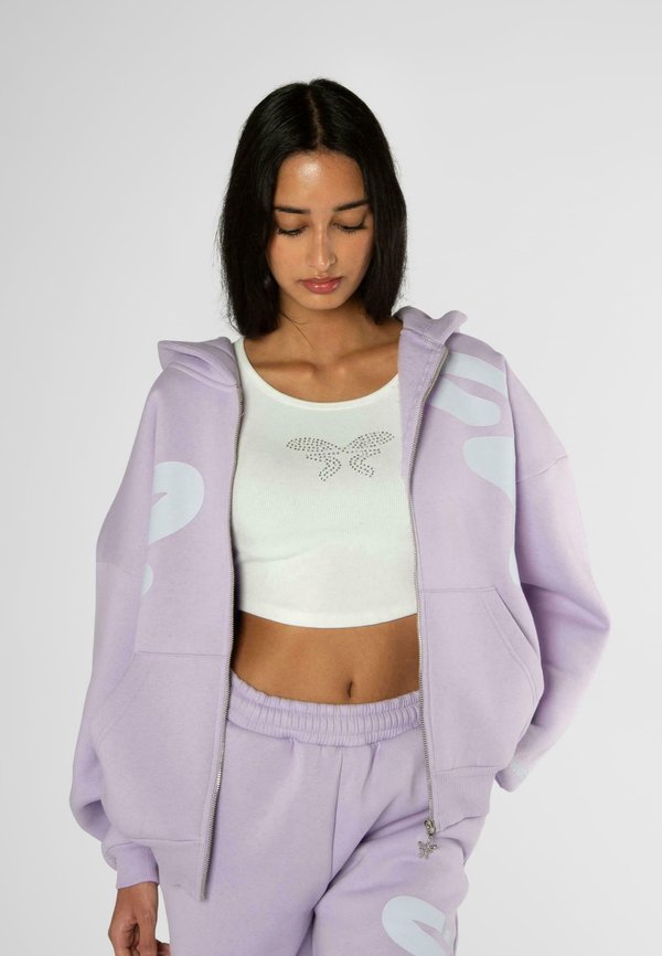 Sweatjacke - washed bright lavender