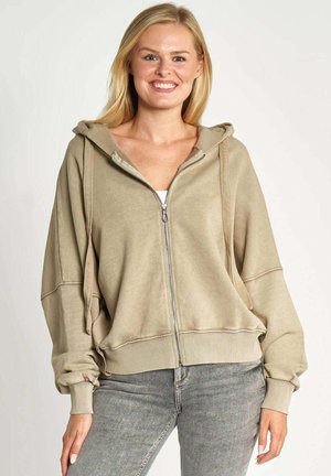 ODA  - Zip-up sweatshirt - green