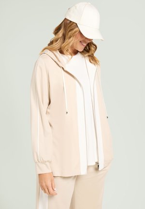 PERFORMANCE CON CAPPUCCIO - Sweat zippé - beige