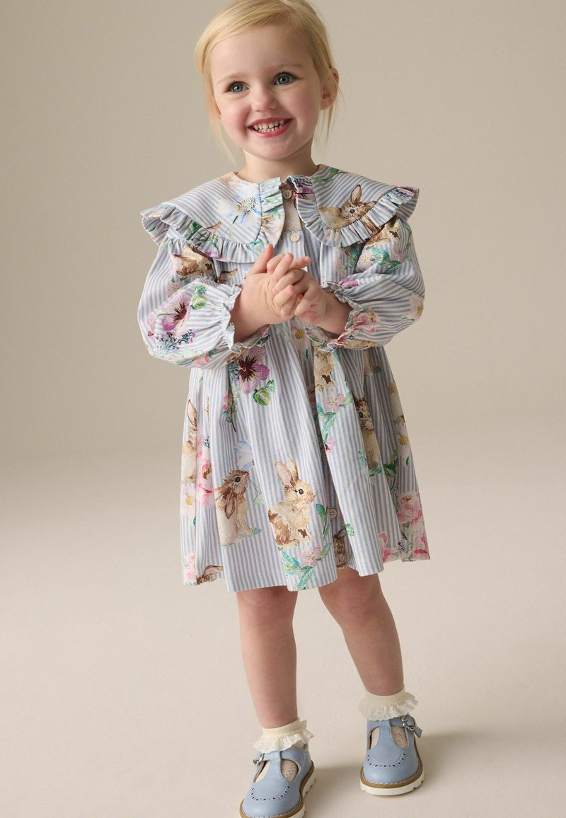 Next REGULAR FIT - LONG SLEEVE COLLAR - Freizeitkleid - bunny blue