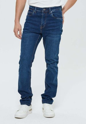 JULIEN - Jean droit - deep blue brushed