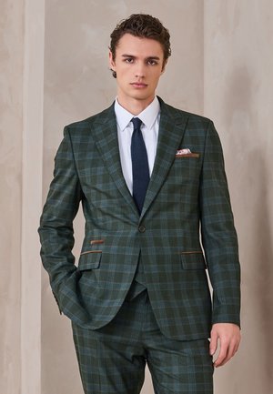 Next, REGULAR FIT - TRIM CHECK TEXTURE - Veste de costume - green