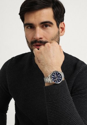 Chronograph watch - silver-coloured/blau