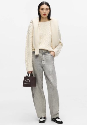 KARL LAGERFELD, K/RSG SQUARE MINI E/W TOTE - Kabelka - tobacco