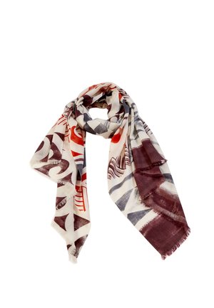 Sjal / Tørklæder - orange grey white