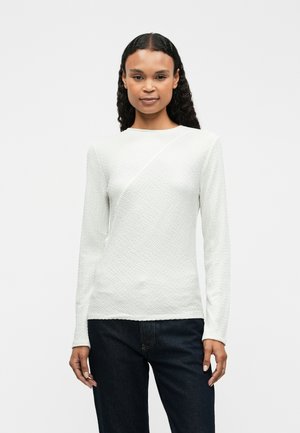 TEXTURED - Top dugih rukava - chalk