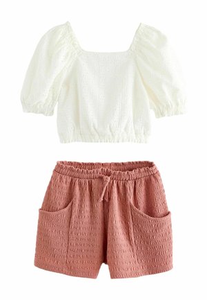 SET  - REGULAR FIT - Short - ecru pink