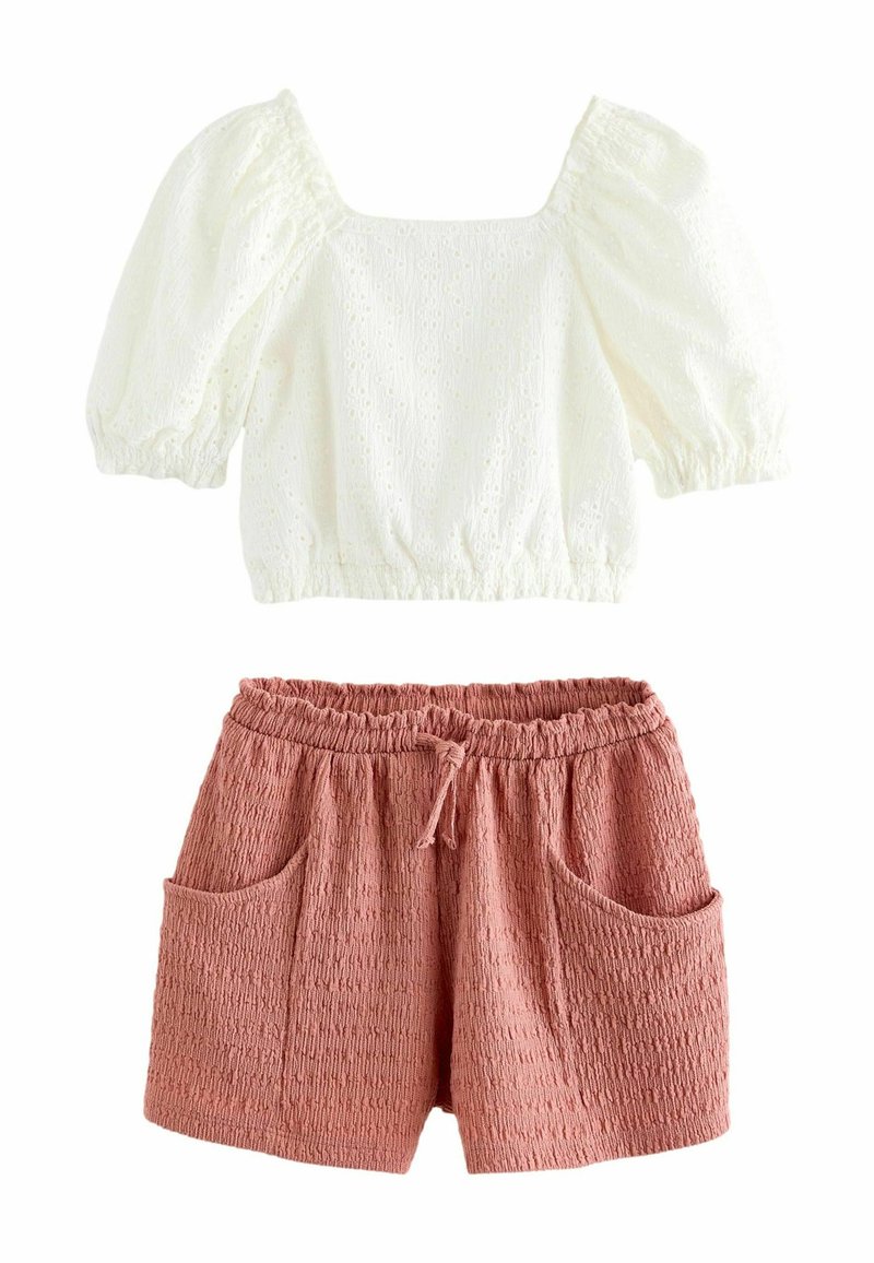 Next SET  - REGULAR FIT - Shorts - ecru pink