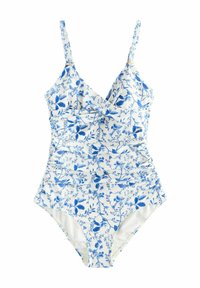 Unselected, white blue ditsy