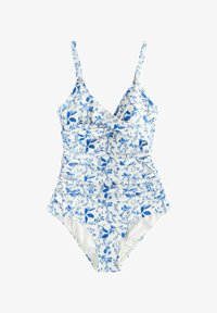 Unselected, white blue ditsy