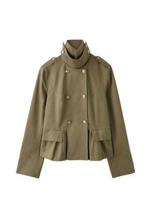 Stradivarius, FITTED BUTTON-UP BLAZER - Leichte Jacke - mottled beige