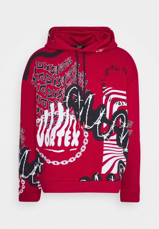 VORTEX GRAFFITI HOODIE - Hoodie - red