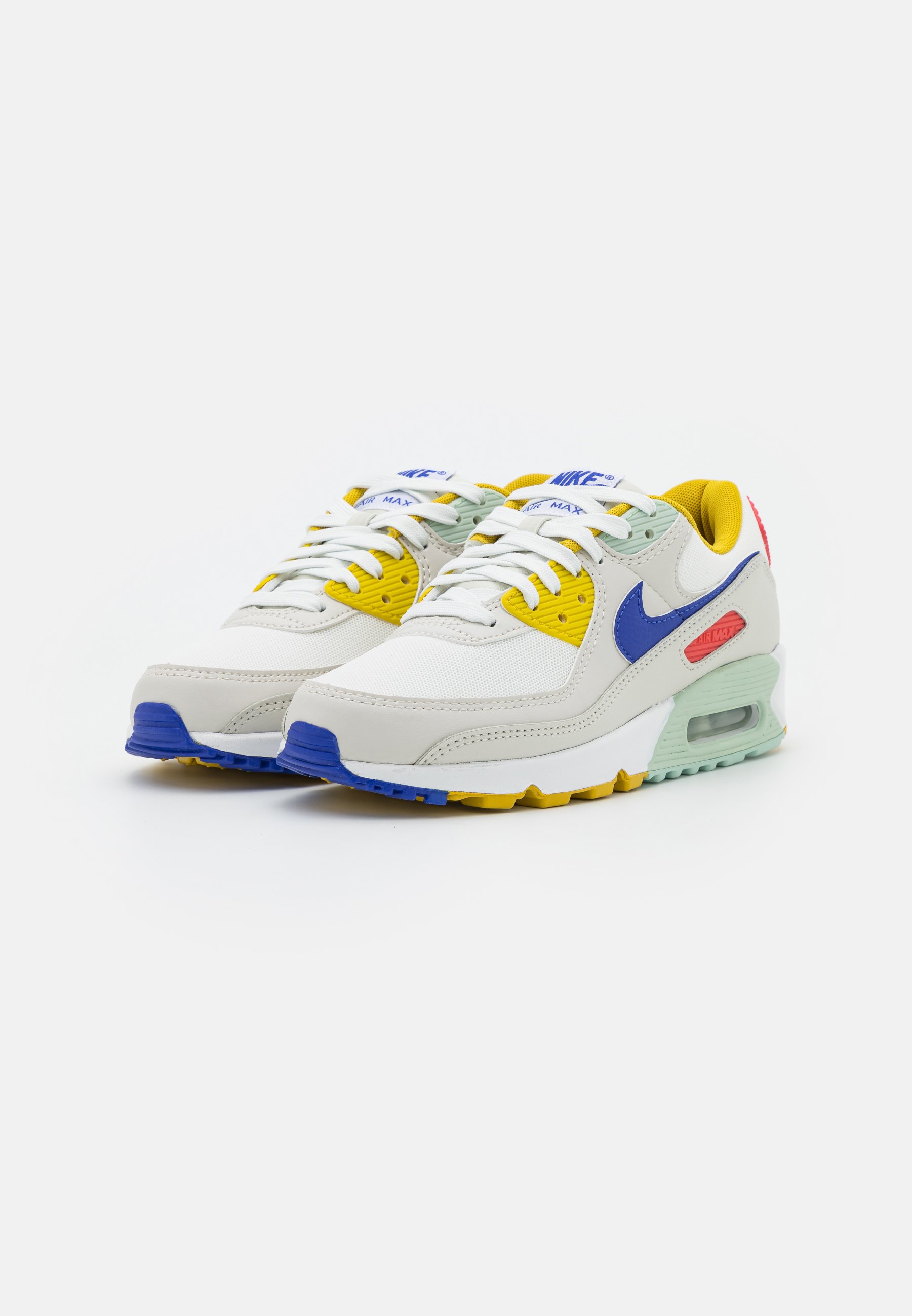 Nike Sportswear AIR MAX 90 - Baskets basses - summit white/light  bone/pistachio frost/lapis/beige - ZALANDO.FR