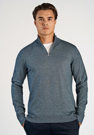 Lindbergh HALF ZIP - Trui - dk blue blend