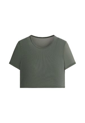 OYSHO, SHORT-SLEEVED EVERMOVE TANK TOP - T-shirt basique - khaki