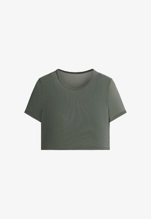 OYSHO, SHORT-SLEEVED EVERMOVE TANK TOP - T-shirt basique - khaki