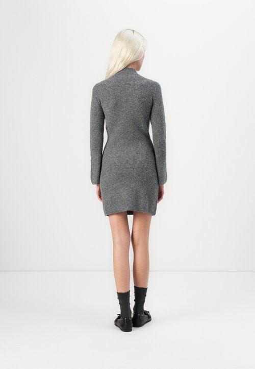 Hollister Co. Ribbed Skater Mini Sweater Dress - Jumper dress - grey - Zalando.ie Hollister Co. Ribbed Skater Mini Sweater Dress - Jumper dress - grey - Zalando.ie