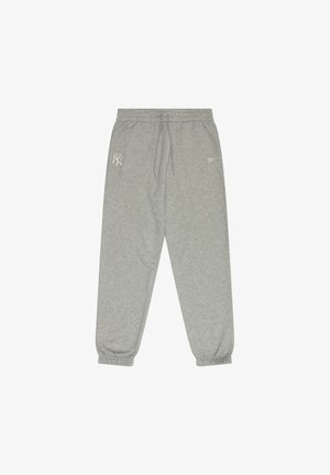 Pantaloni della tuta grigi realizzati in tessuto morbido, con vita elasticizzata e cordino, polsini elasticizzati e dettagli in logo ricamato.