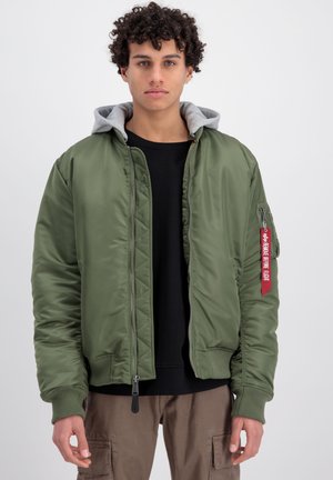 FLIGHT MA ZH BACK EMB - Winter jacket - sage green
