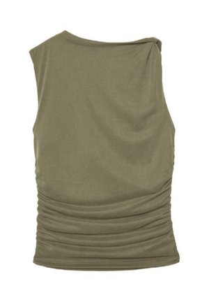 Stradivarius, DRAPED FITTED TOP - Débardeur - evergreen