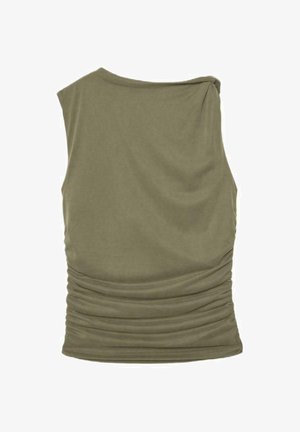 Stradivarius, DRAPED FITTED TOP - Top - evergreen