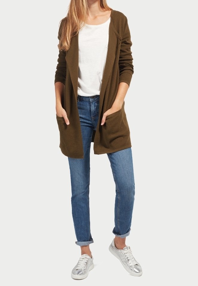 TOM TAILOR DENIM Cardigan olive/oliven (Pre-owned)