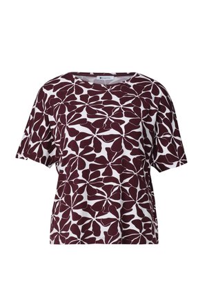 Street One, T-SHIRT MIT RUNDHALS UND ZEBRA-PRINT - T-Shirt print - rustic rouge